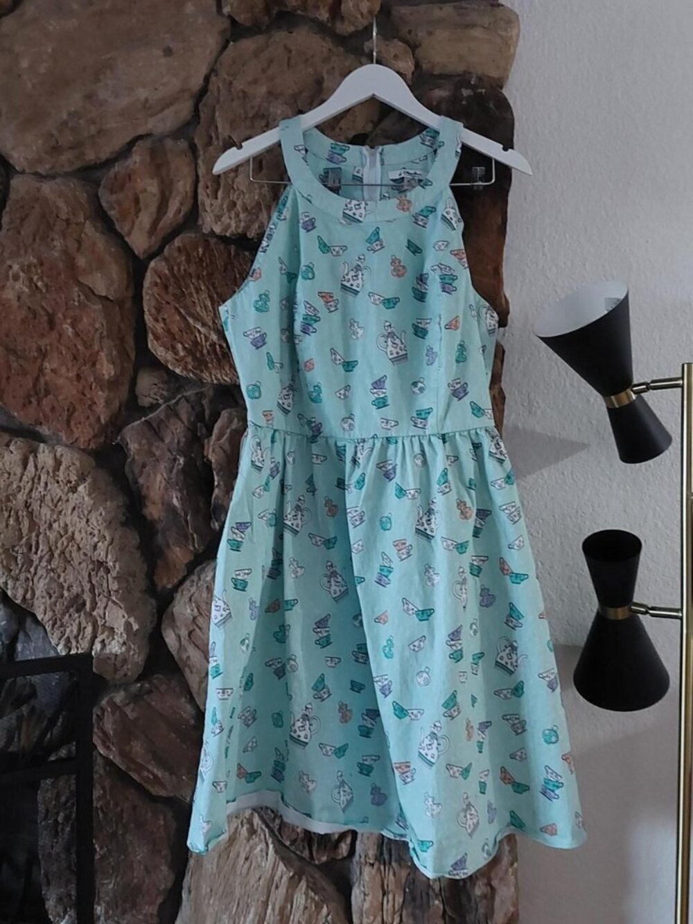 Disney Parks The Dress Shop Alice in Wonderland Teacup Dress Mint Green XL Disne